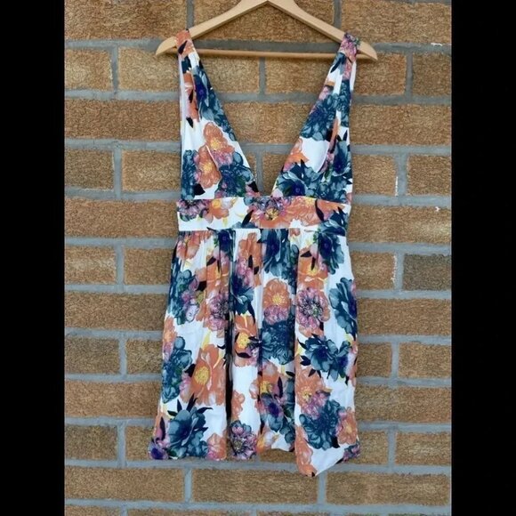 NBD Lightning White Floral Print Skater Dress M - Picture 4 of 14